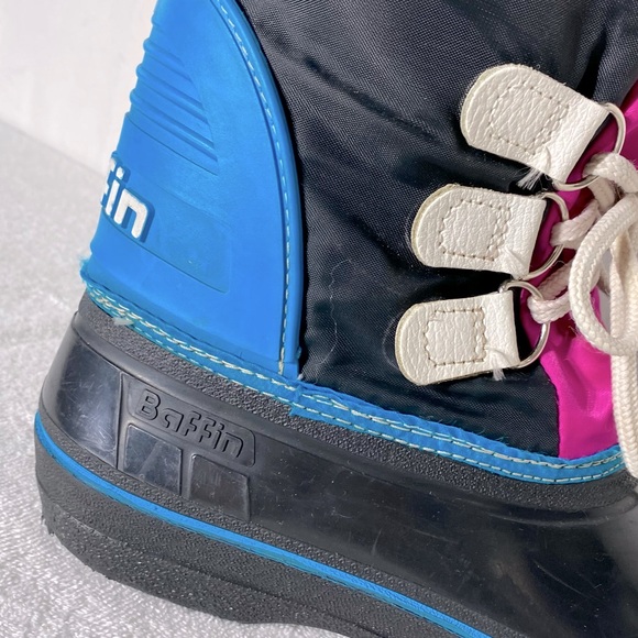 Vintage Baffin Black Pink Blue Winter Boots 11 - Picture 10 of 16